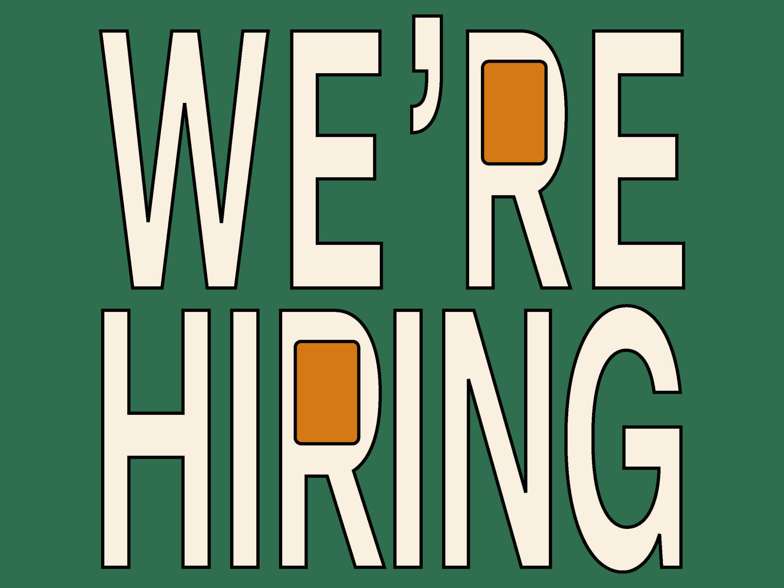 We're hiring!